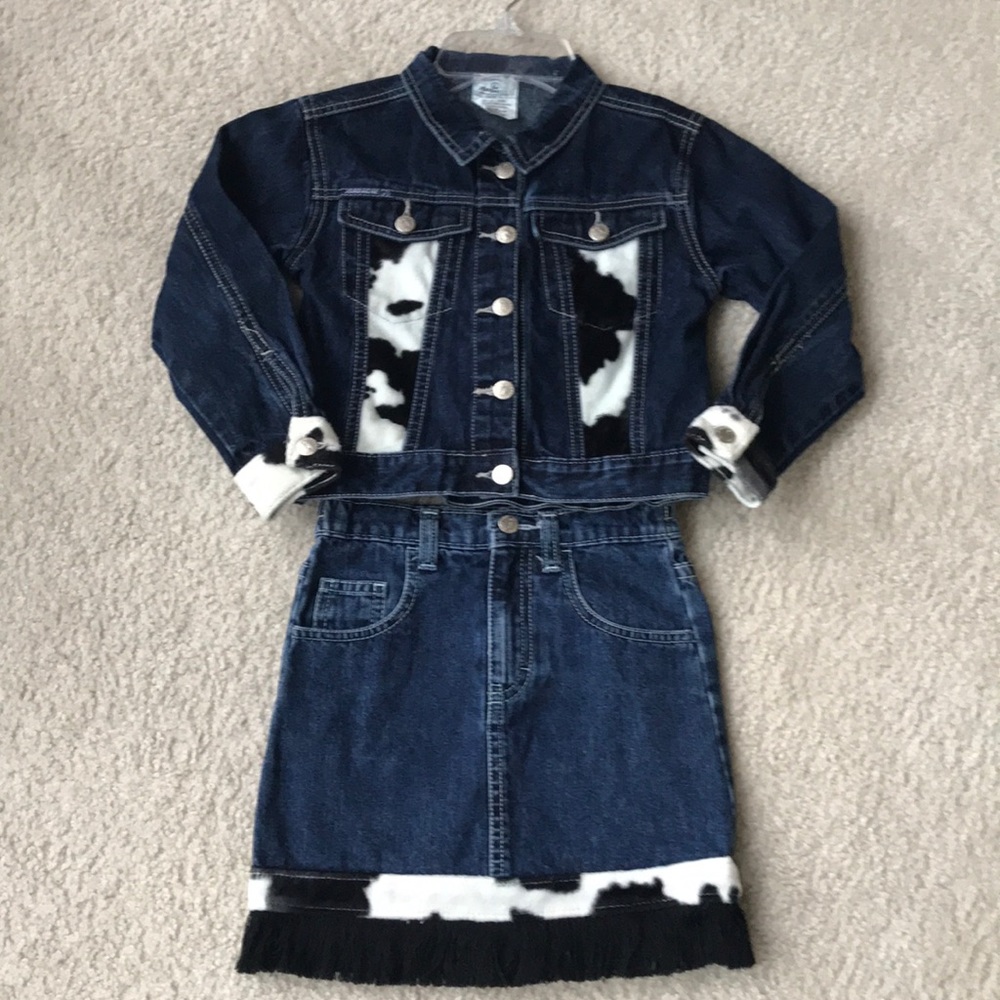 Jordache Cowgirl Denim Skirt & Jacket